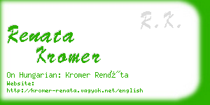 renata kromer business card